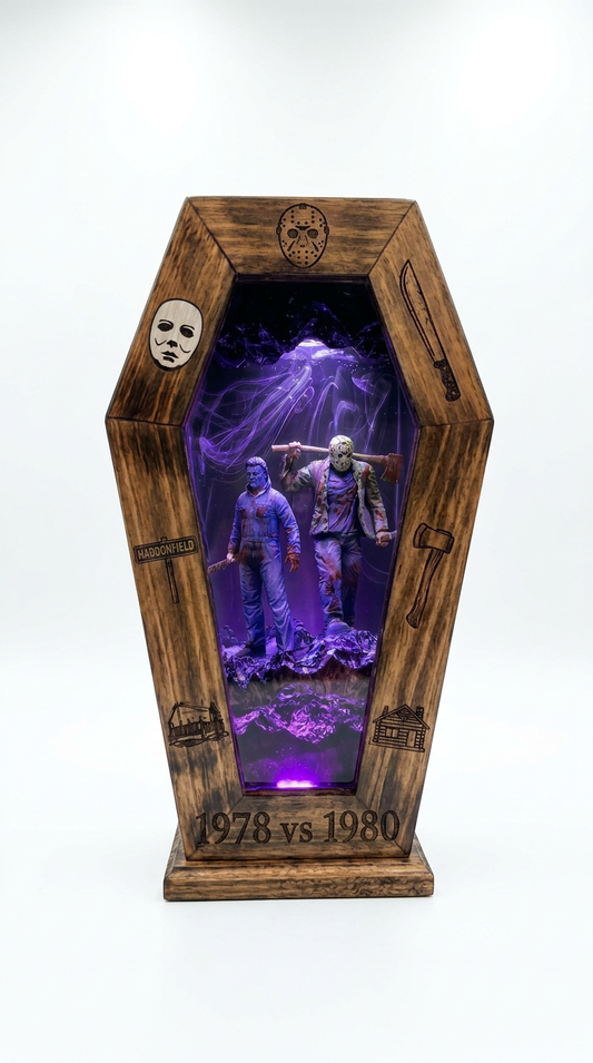 Michael vs Jason Coffin Lamp — 1978 vs 1980
